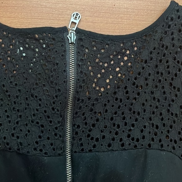 Hatley sleeveless black midi dress with eyelet trim and back zip Size 8 - Picture 9 of 9